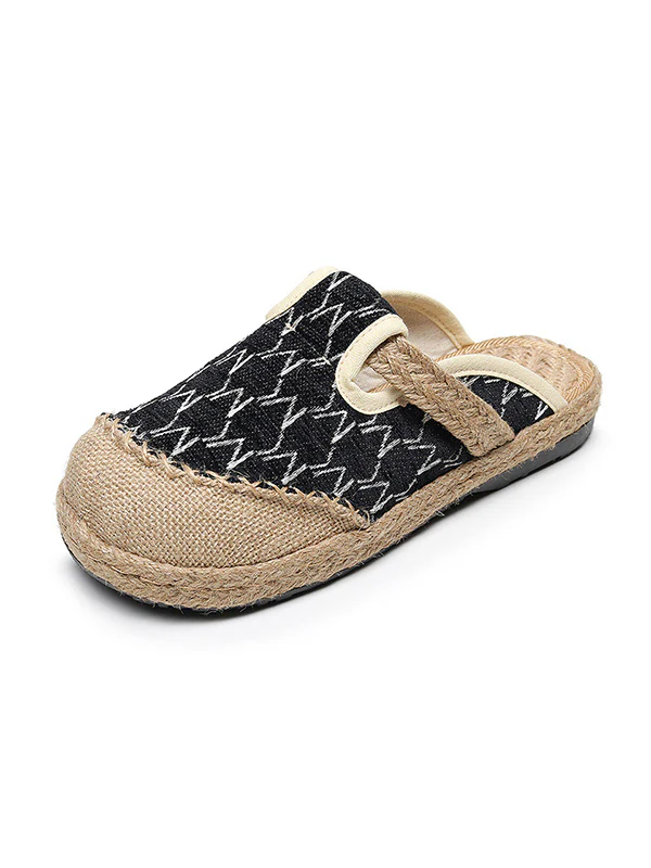 Rhombic Casual Shoes Flat Shoes Slippers - Image 6