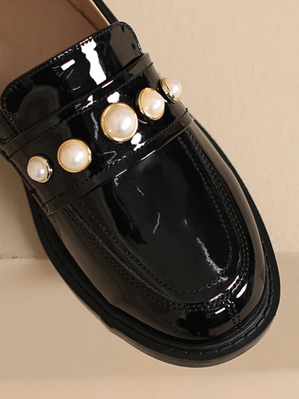 Round-Toe Split-Joint Loafers - Image 11