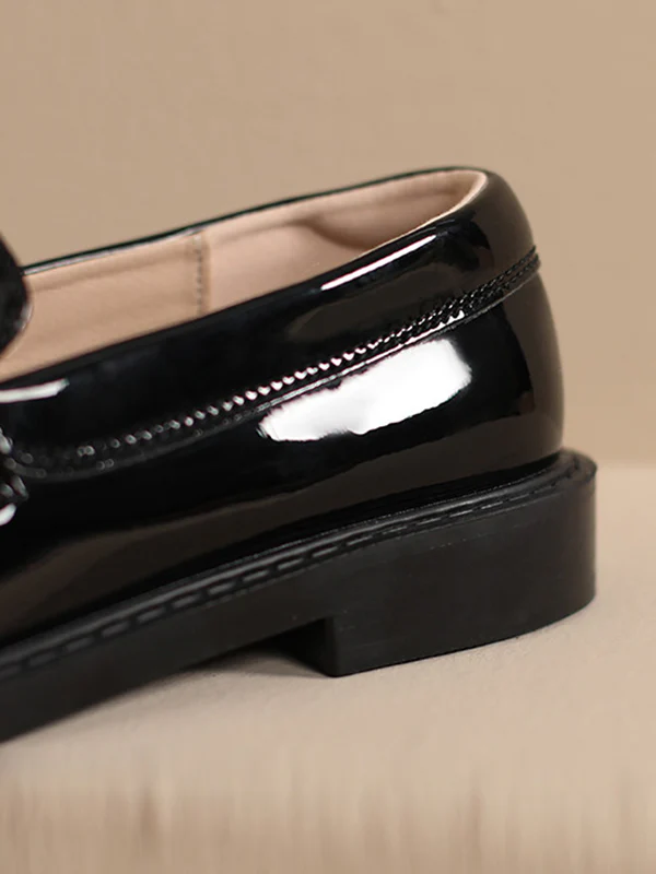 Round-Toe Split-Joint Loafers - Image 14