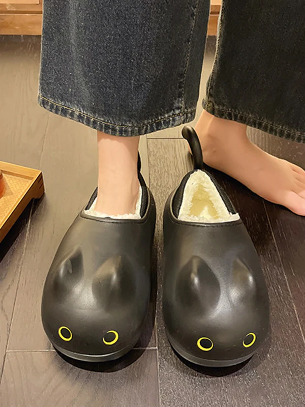 Round-Toe Split-Joint Platform Shoes Slippers - Image 10