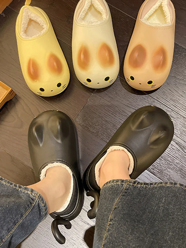 Round-Toe Split-Joint Platform Shoes Slippers - Image 12