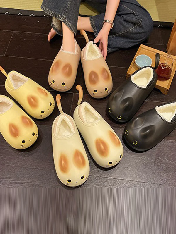 Round-Toe Split-Joint Platform Shoes Slippers - Image 13