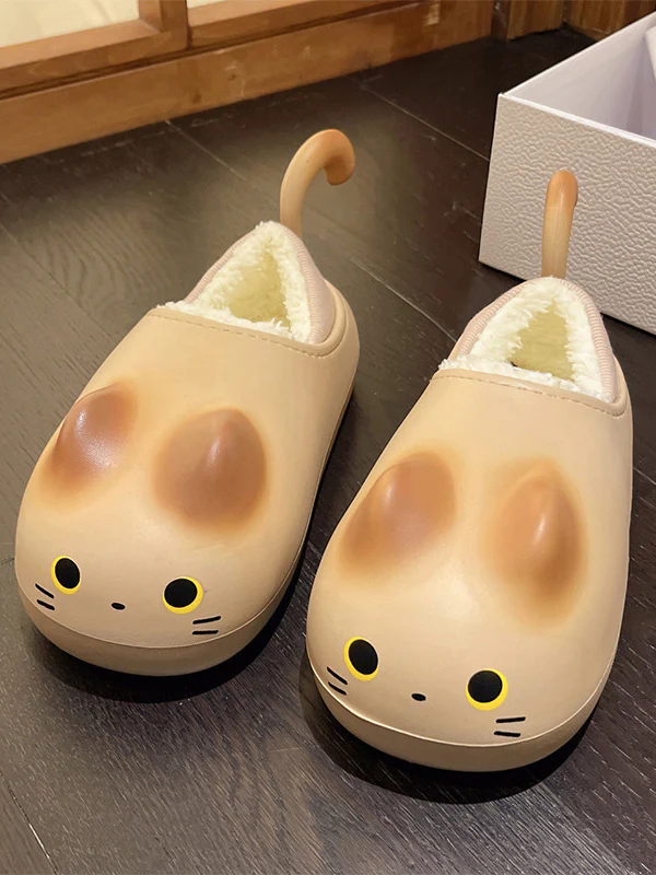Round-Toe Split-Joint Platform Shoes Slippers - Image 16