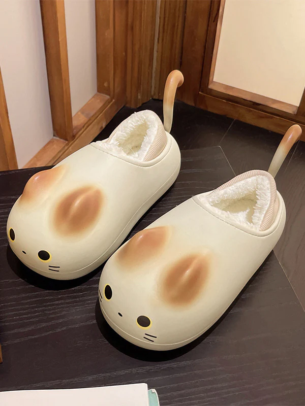Round-Toe Split-Joint Platform Shoes Slippers - Image 17