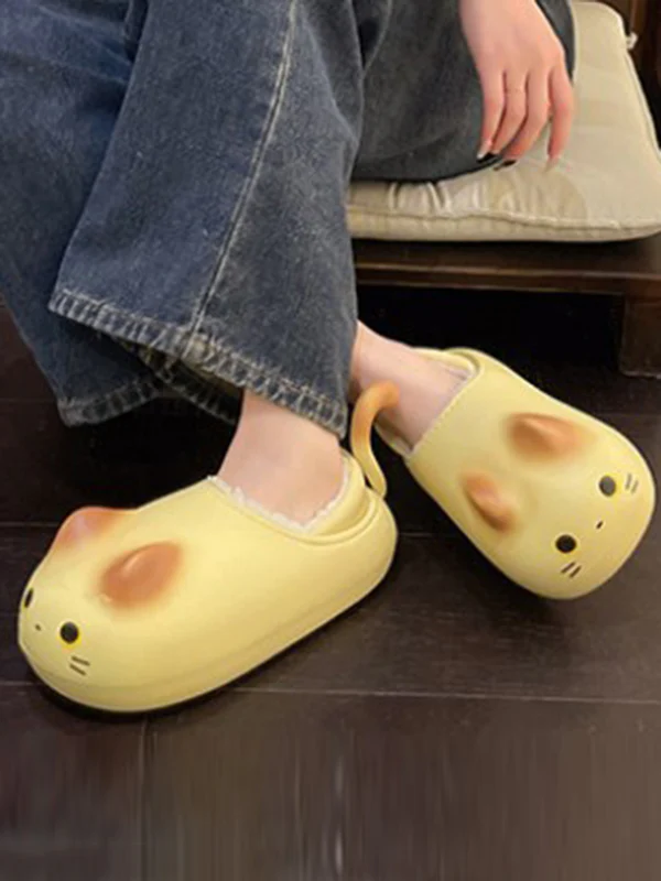 Round-Toe Split-Joint Platform Shoes Slippers - Image 2