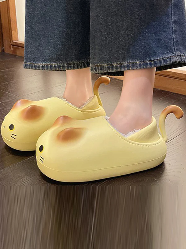 Round-Toe Split-Joint Platform Shoes Slippers - Image 3