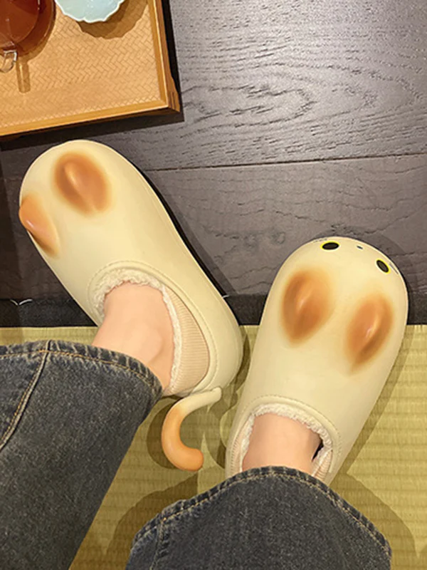 Round-Toe Split-Joint Platform Shoes Slippers - Image 5