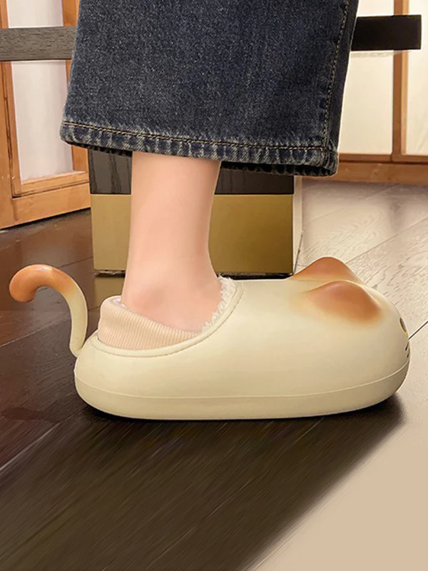 Round-Toe Split-Joint Platform Shoes Slippers - Image 7