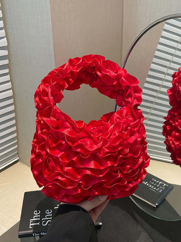 Ruffled Solid Color Mini Bags - Image 11