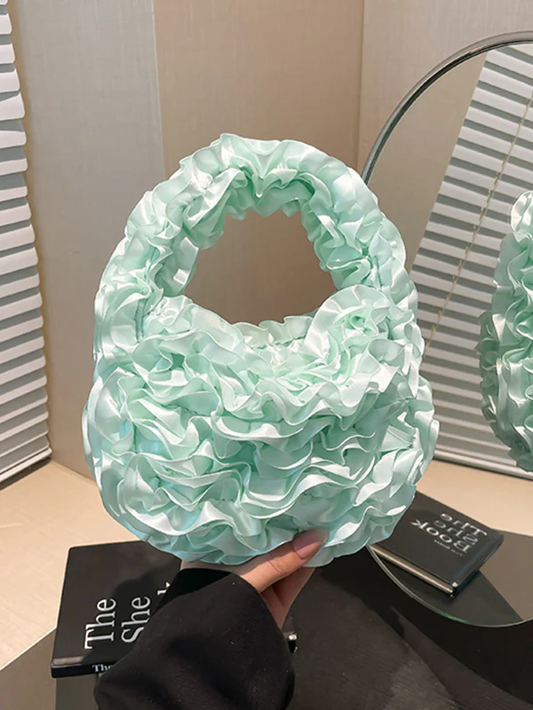 Ruffled Solid Color Mini Bags - Image 12