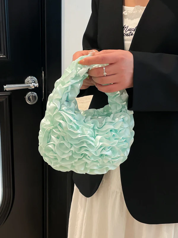 Ruffled Solid Color Mini Bags - Image 13