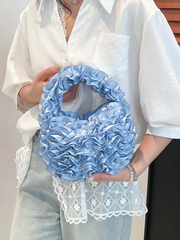 Ruffled Solid Color Mini Bags - Image 14