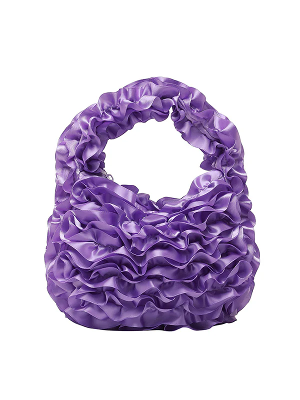 Ruffled Solid Color Mini Bags - Image 22