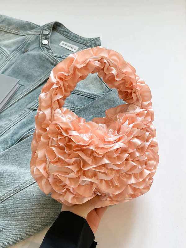 Ruffled Solid Color Mini Bags - Image 4