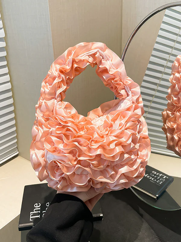 Ruffled Solid Color Mini Bags - Image 5