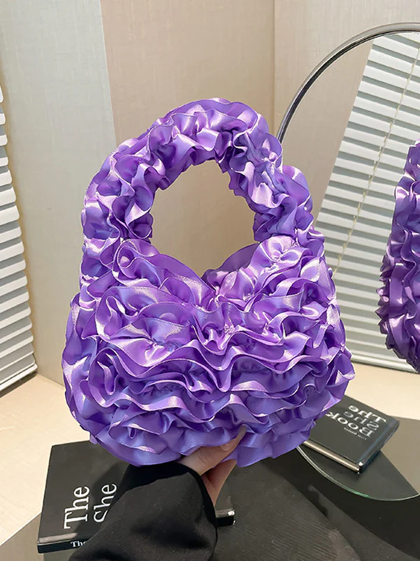 Ruffled Solid Color Mini Bags - Image 6