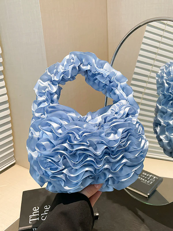 Ruffled Solid Color Mini Bags - Image 7