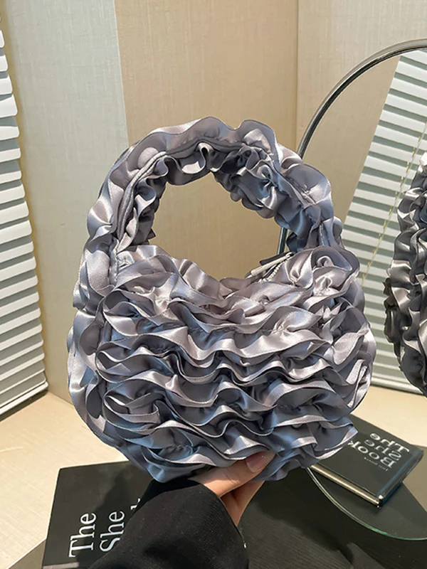 Ruffled Solid Color Mini Bags - Image 8