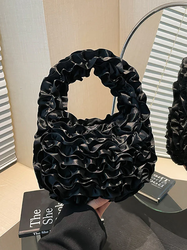 Ruffled Solid Color Mini Bags - Image 9