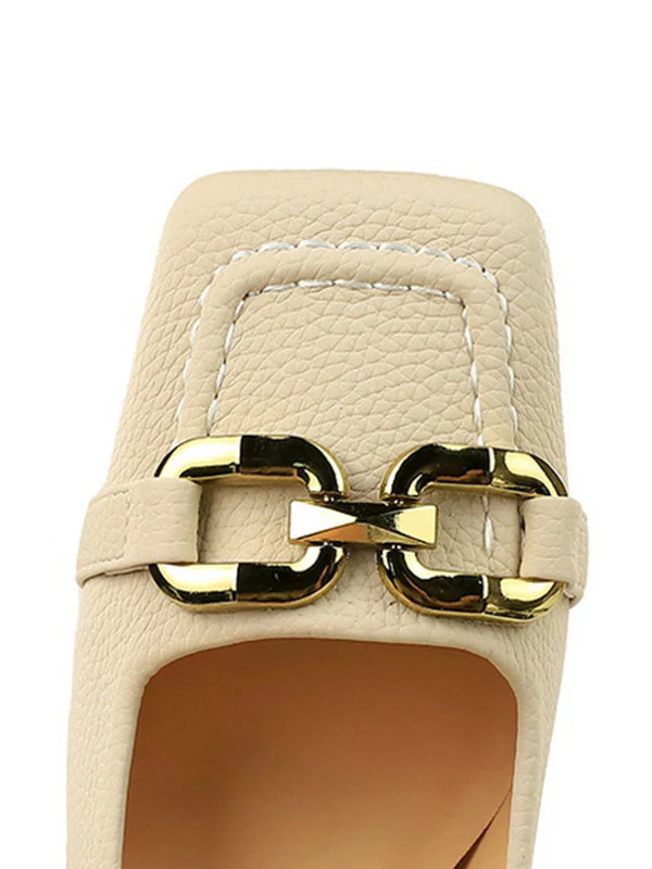 Shallow Cut Split-Joint Square-Toe Pumps - Image 6