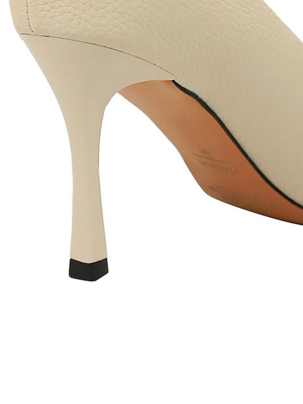 Shallow Cut Split-Joint Square-Toe Pumps - Image 8