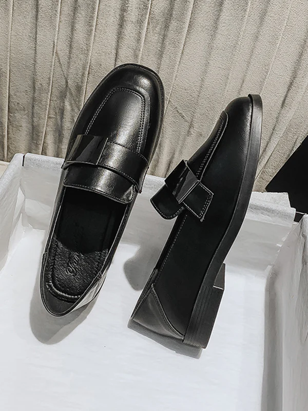 Shallow Cut Square-Toe Loafers - Image 13