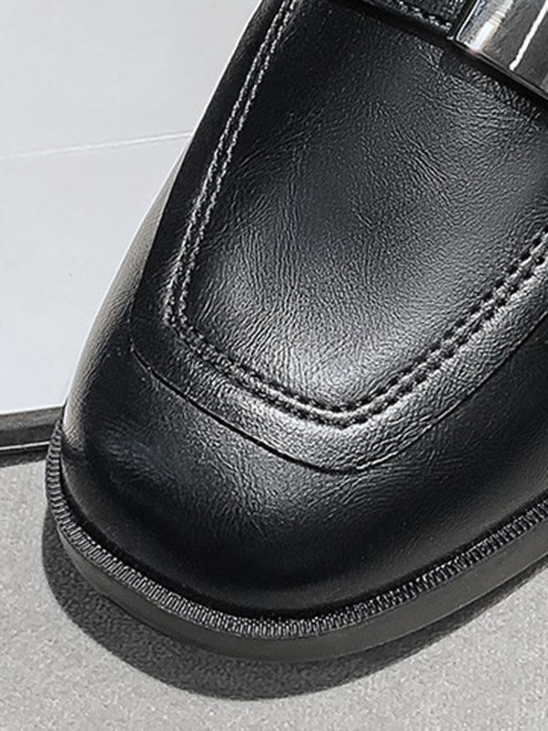 Shallow Cut Square-Toe Loafers - Image 14