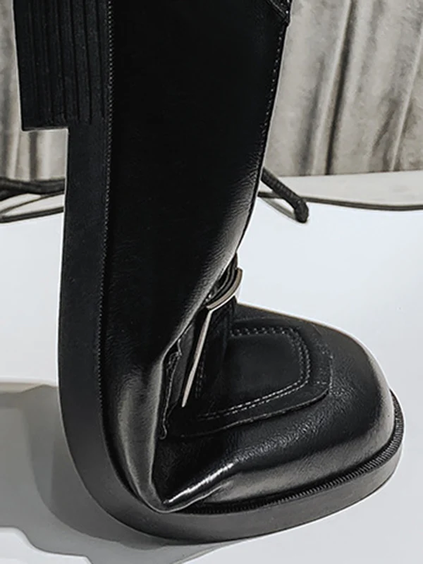 Shallow Cut Square-Toe Loafers - Image 16