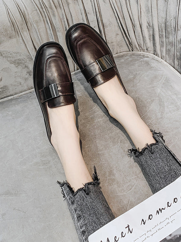 Shallow Cut Square-Toe Loafers - Image 8