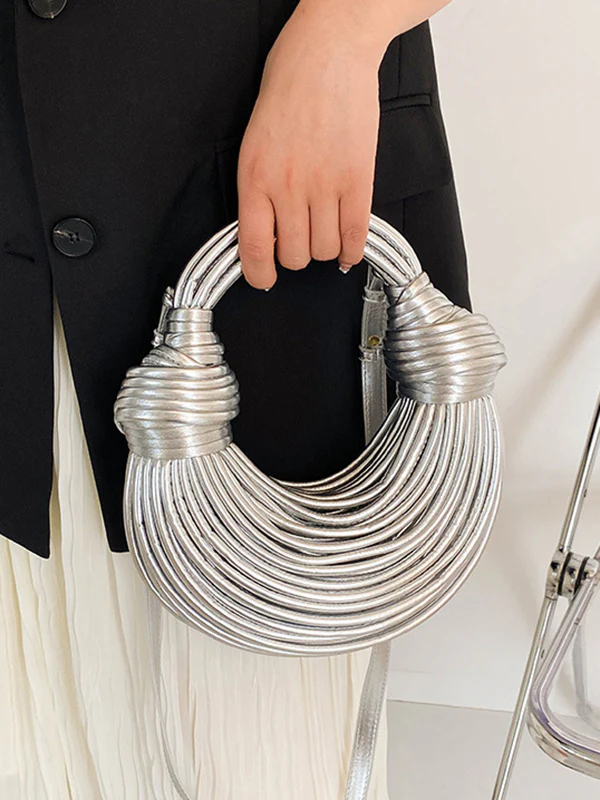 Shiny Solid Color Split-Joint Bags Bags Accessories Crossbody Bags - Image 3