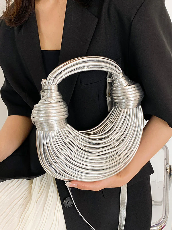Shiny Solid Color Split-Joint Bags Bags Accessories Crossbody Bags - Image 4