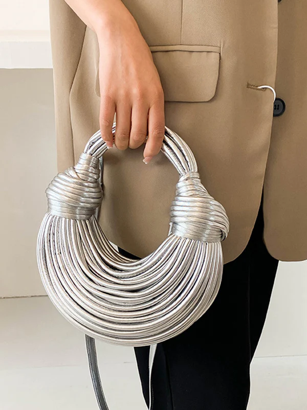 Shiny Solid Color Split-Joint Bags Bags Accessories Crossbody Bags - Image 6