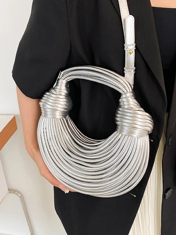 Shiny Solid Color Split-Joint Bags Bags Accessories Crossbody Bags - Image 7