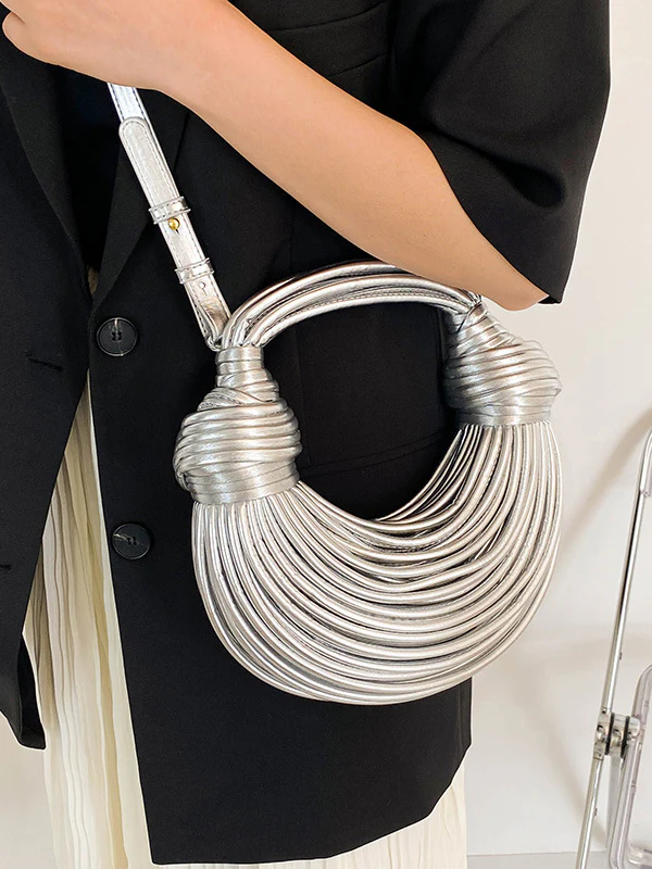 Shiny Solid Color Split-Joint Bags Bags Accessories Crossbody Bags - Image 8
