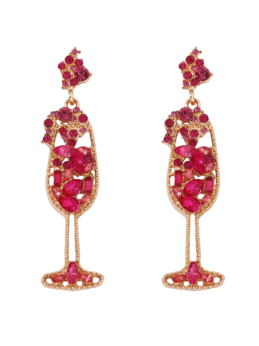 Shiny Wine Glass Earrings Accessories - Image 3