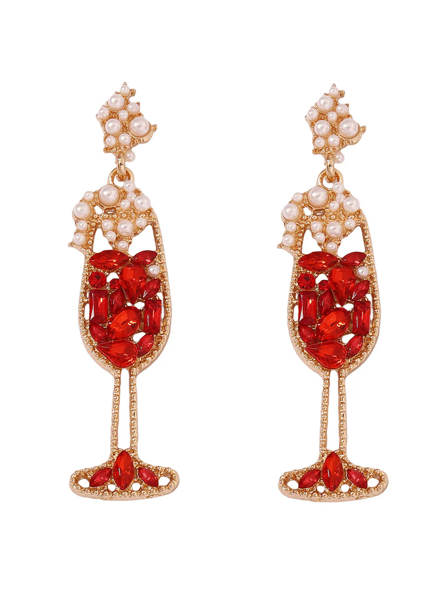 Shiny Wine Glass Earrings Accessories - Image 4