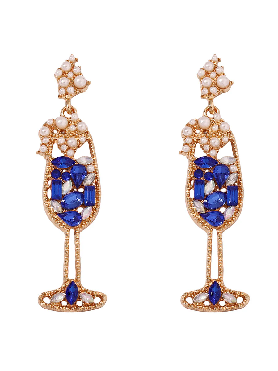 Shiny Wine Glass Earrings Accessories - Image 5