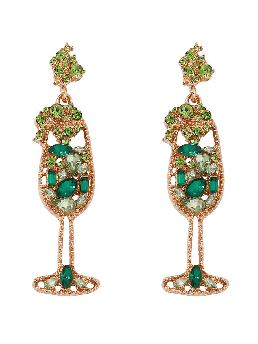 Shiny Wine Glass Earrings Accessories - Image 6