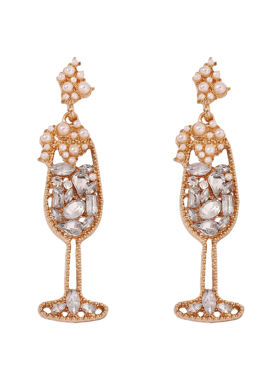Shiny Wine Glass Earrings Accessories - Image 7