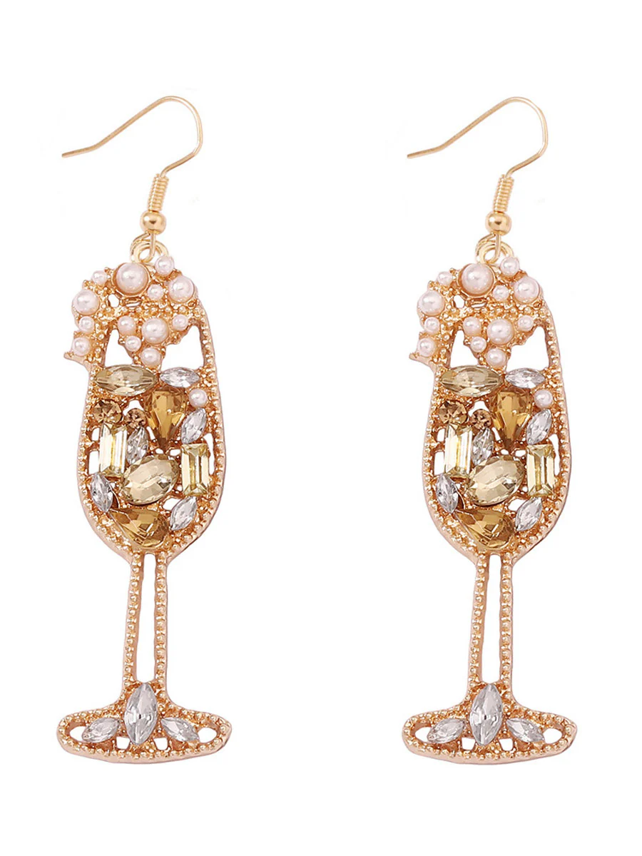 Shiny Wine Glass Earrings Accessories - Image 8