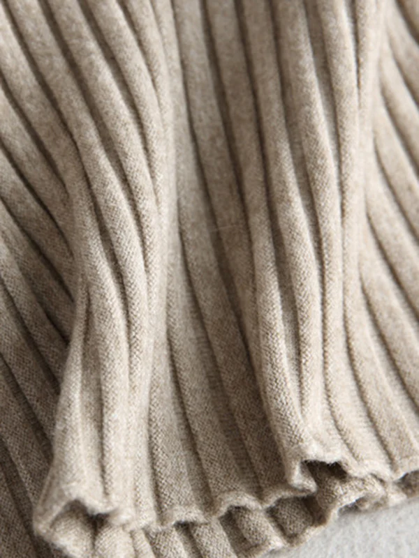 Short Sleeves Skinny Solid Color Boat Neck Knitwear Pullovers Sweater - Image 16