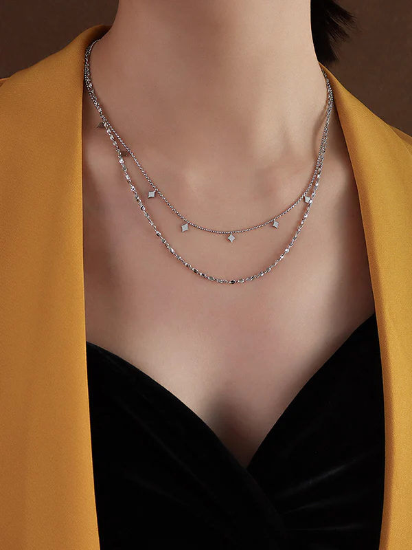 Simple Alloy Geometric Necklaces Accessories - Image 2