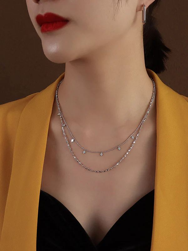 Simple Alloy Geometric Necklaces Accessories - Image 3