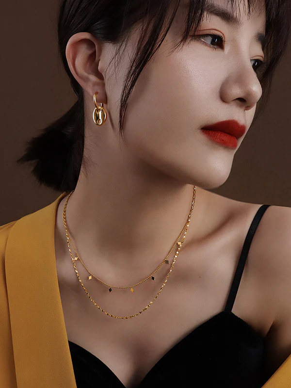 Simple Alloy Geometric Necklaces Accessories - Image 4