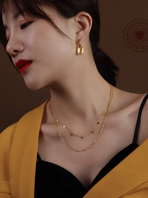 Simple Alloy Geometric Necklaces Accessories - Image 5