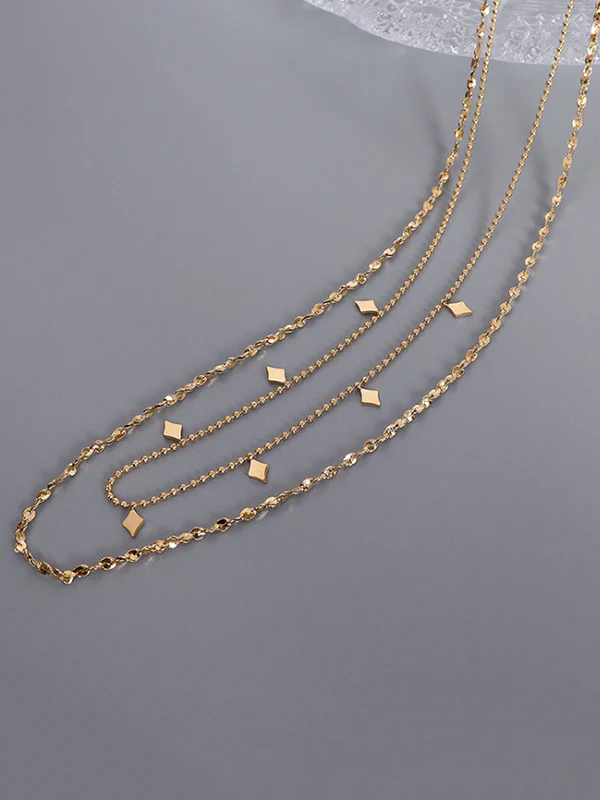 Simple Alloy Geometric Necklaces Accessories - Image 7