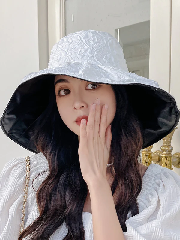 Simple Anti-UV Floral Fisherman Hat Sun Hat - Image 3