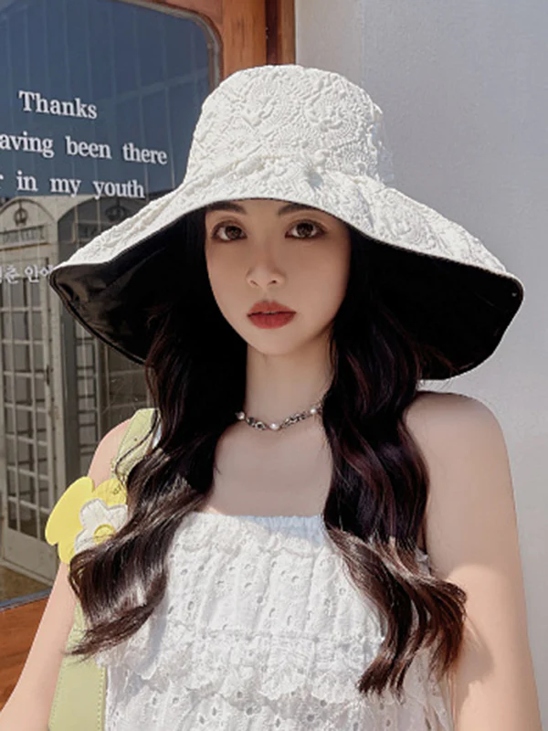 Simple Anti-UV Floral Fisherman Hat Sun Hat - Image 4
