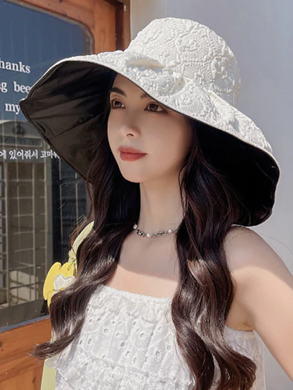 Simple Anti-UV Floral Fisherman Hat Sun Hat - Image 5
