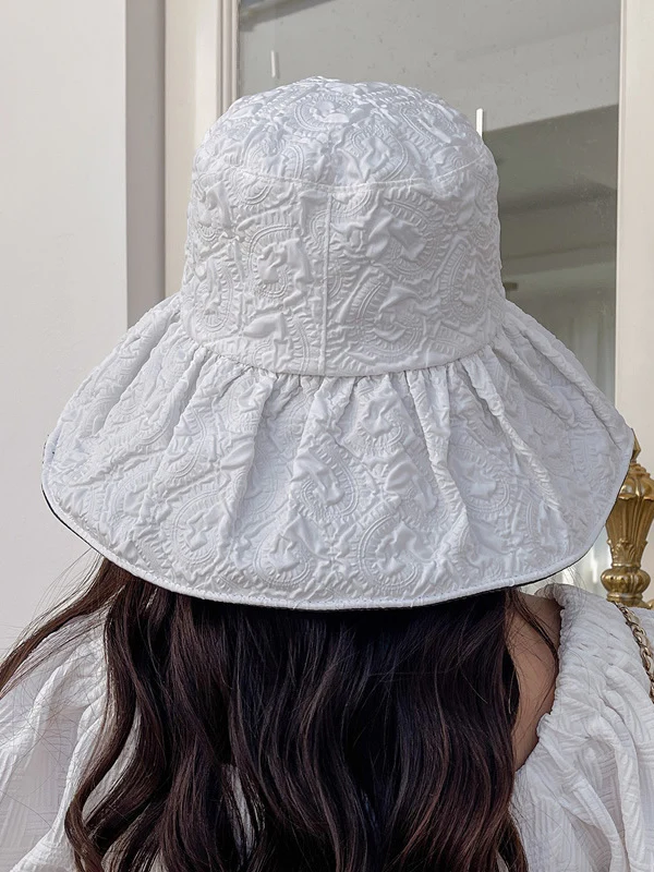 Simple Anti-UV Floral Fisherman Hat Sun Hat - Image 8